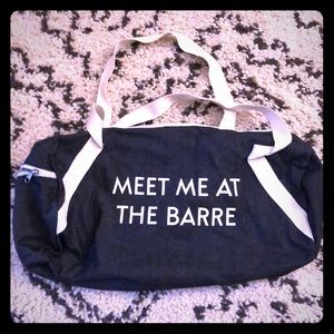 Meet me at the Barre Gym bag